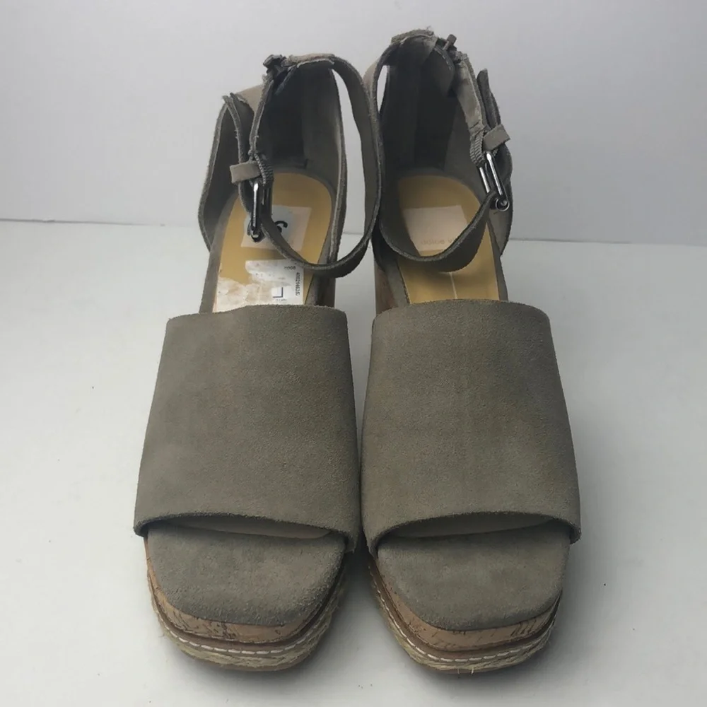 Dolce Vita Otto Espadrille Peep Toe Wedges Sandals 9.5